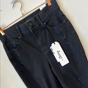 Fashion to Figure Sz 12 Black Distressed Skinny Jeans • NWT!